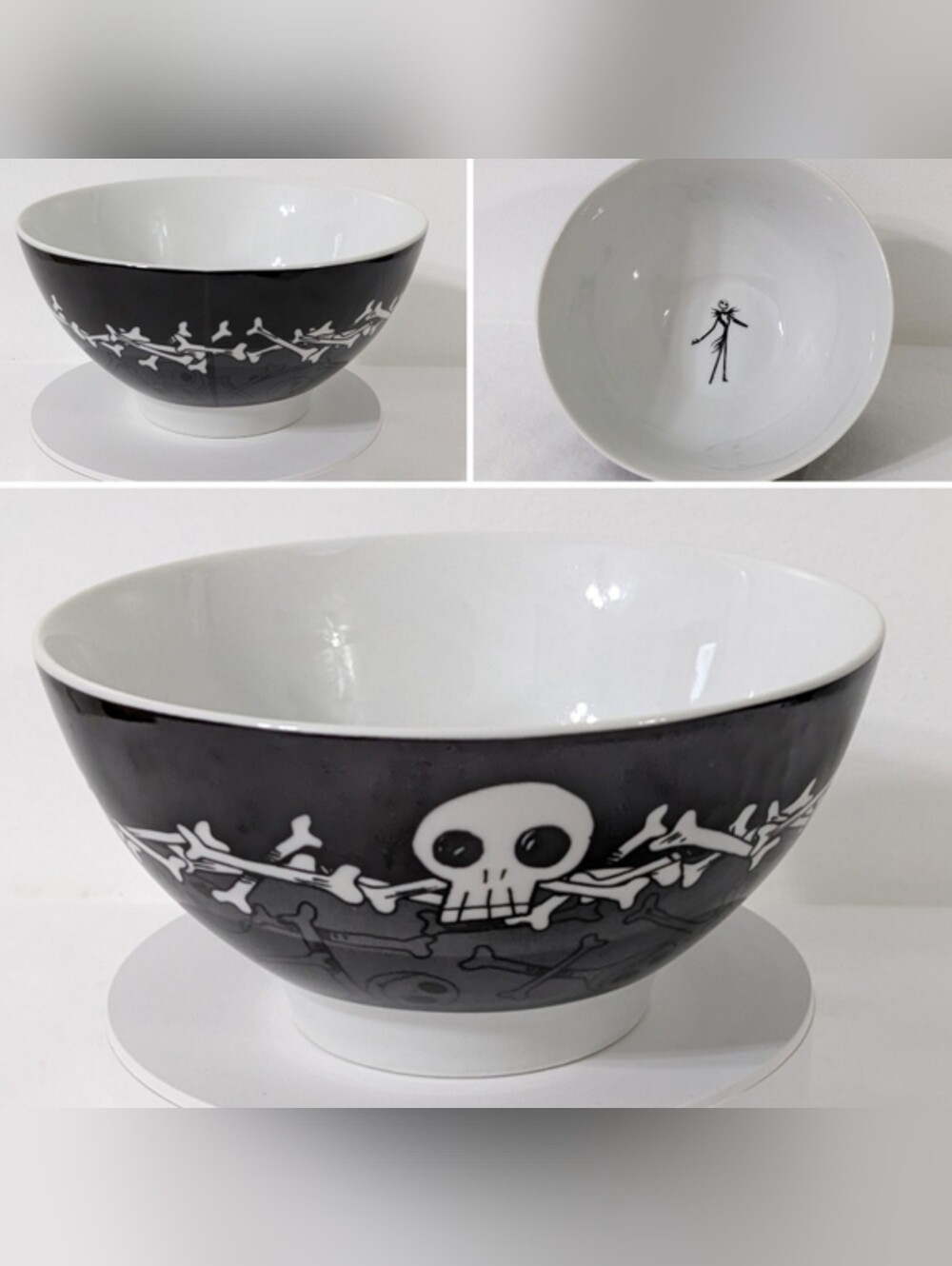NEW Disney Nightmare Before Christmas Jack Skellington Ceramic Cereal/Soup Bowl
